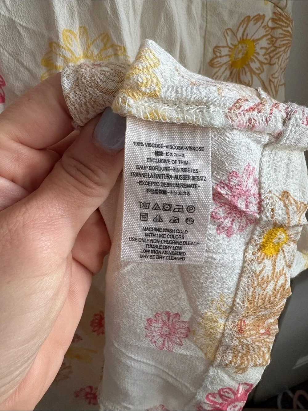 Free People Hawaiian Cream Mini Dress